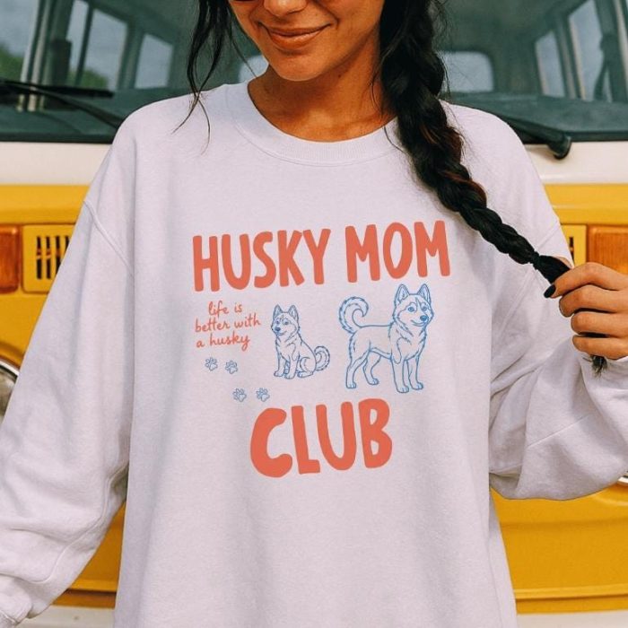 Husky Dog Mom Club Crewneck