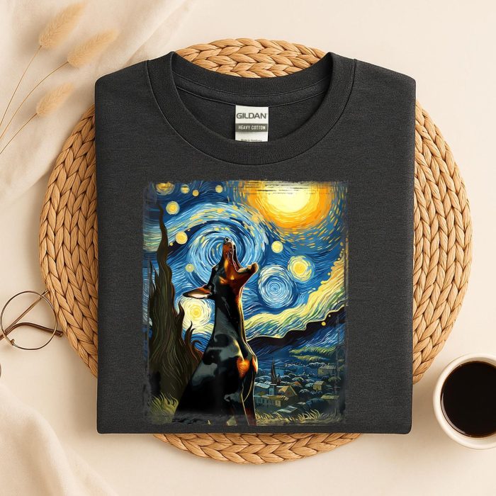 Starry Night Dog T‑Shirt