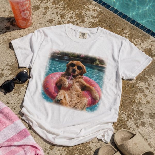 Golden Retriever Pool Float Shirt