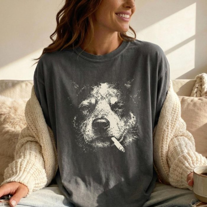 Smoking Blue Heeler T-Shirt