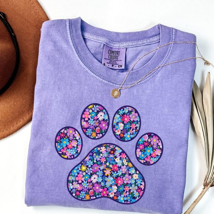 Floral Paw Print Shirt