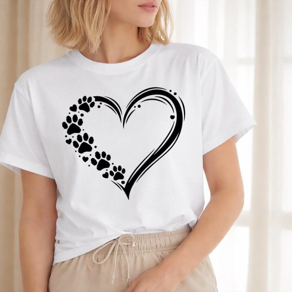 Paw Heart T Shirt V5