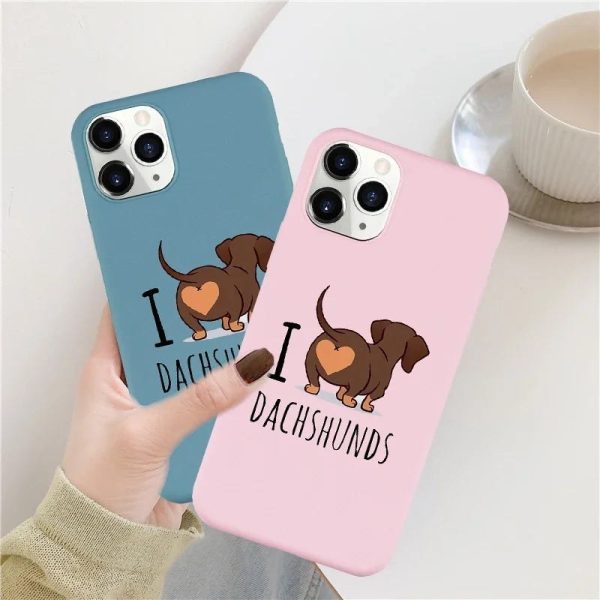 I Love Dachshund iPhone Case