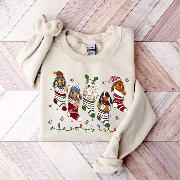 Christmas Dachshund Stocking Sweater
