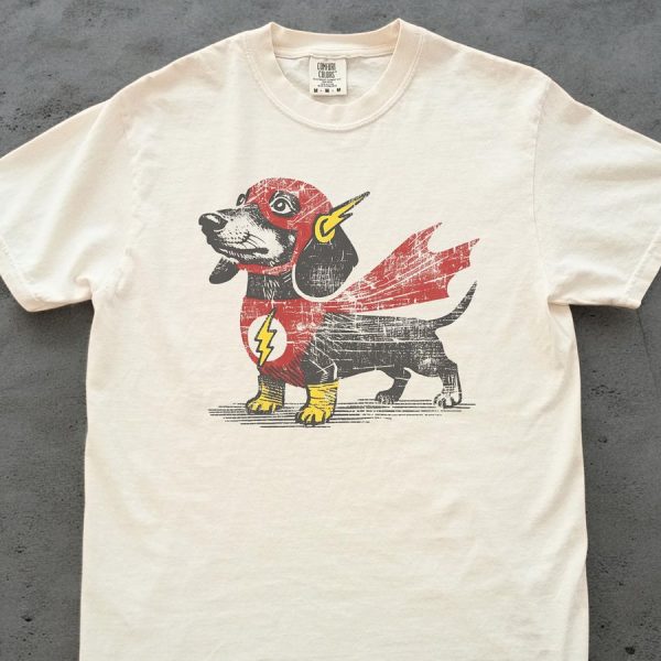Dachshund Superhero Tee