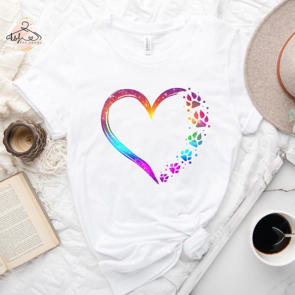 Dog Paw Heart Tee V6