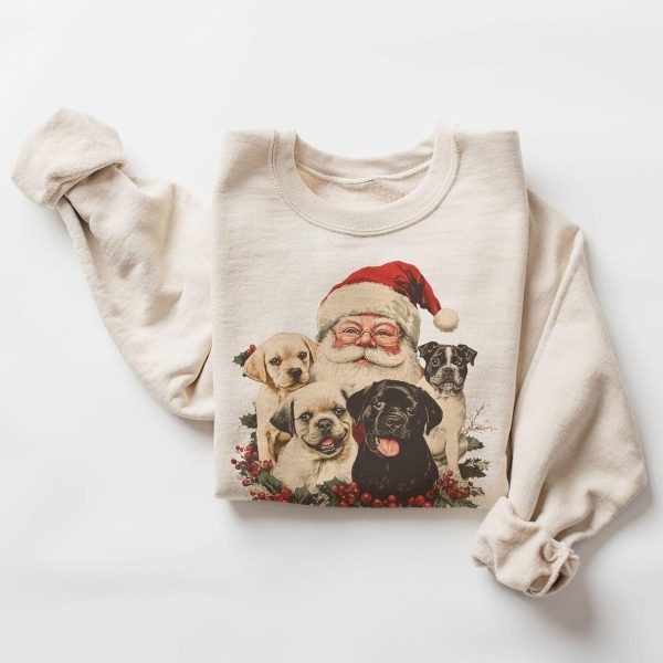 Santa and Puppies Christmas Sweater